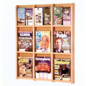 Wooden Mallet 9 Magazine / 18 Brochure Wall Display WML1074